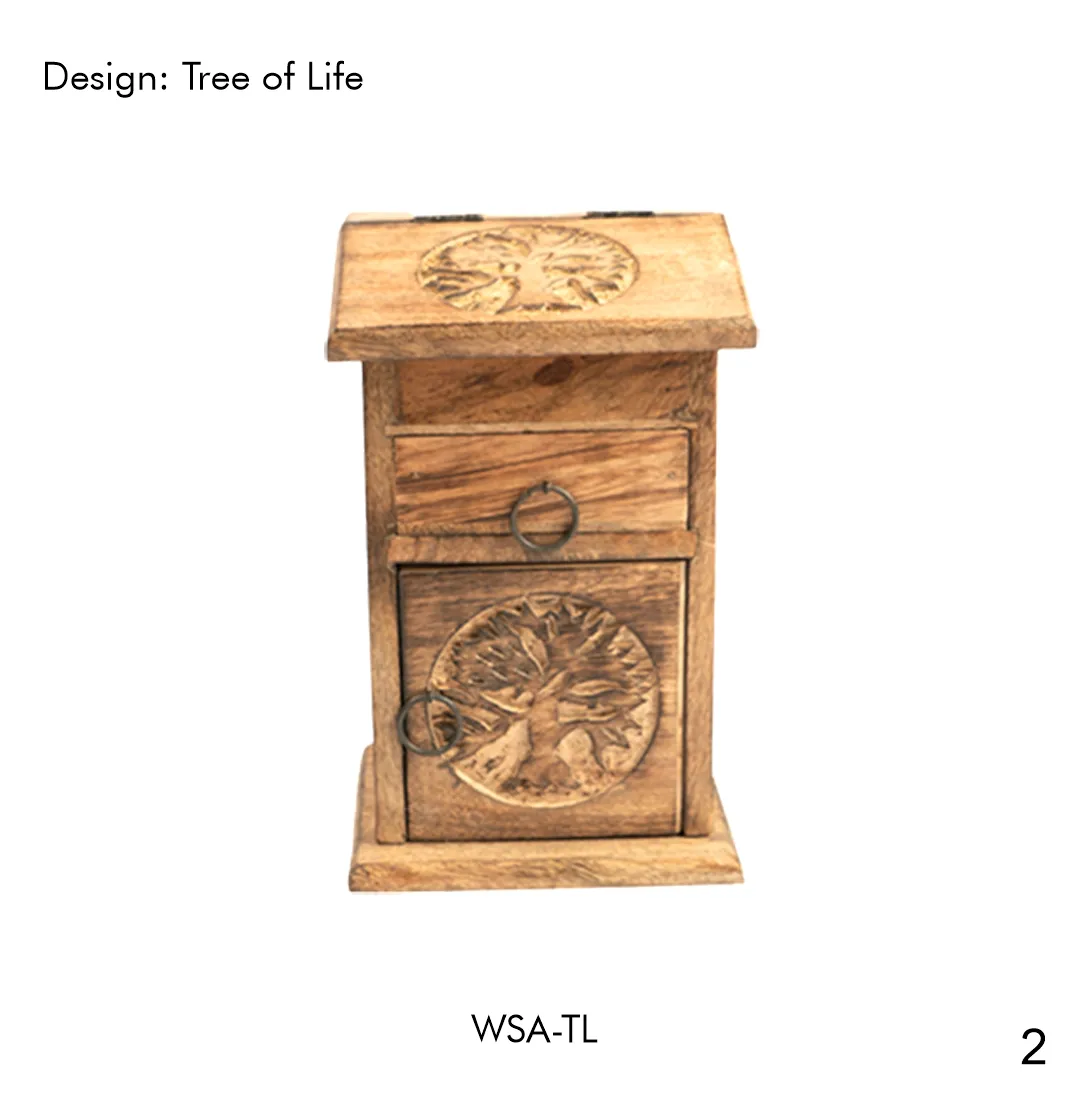 WOODEN STORAGE ALMIRAH - TRE OF LIFE - Image 2