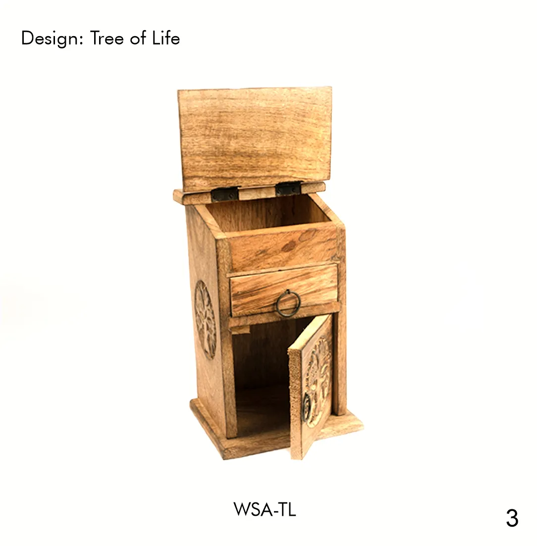 WOODEN STORAGE ALMIRAH - TRE OF LIFE - Image 3