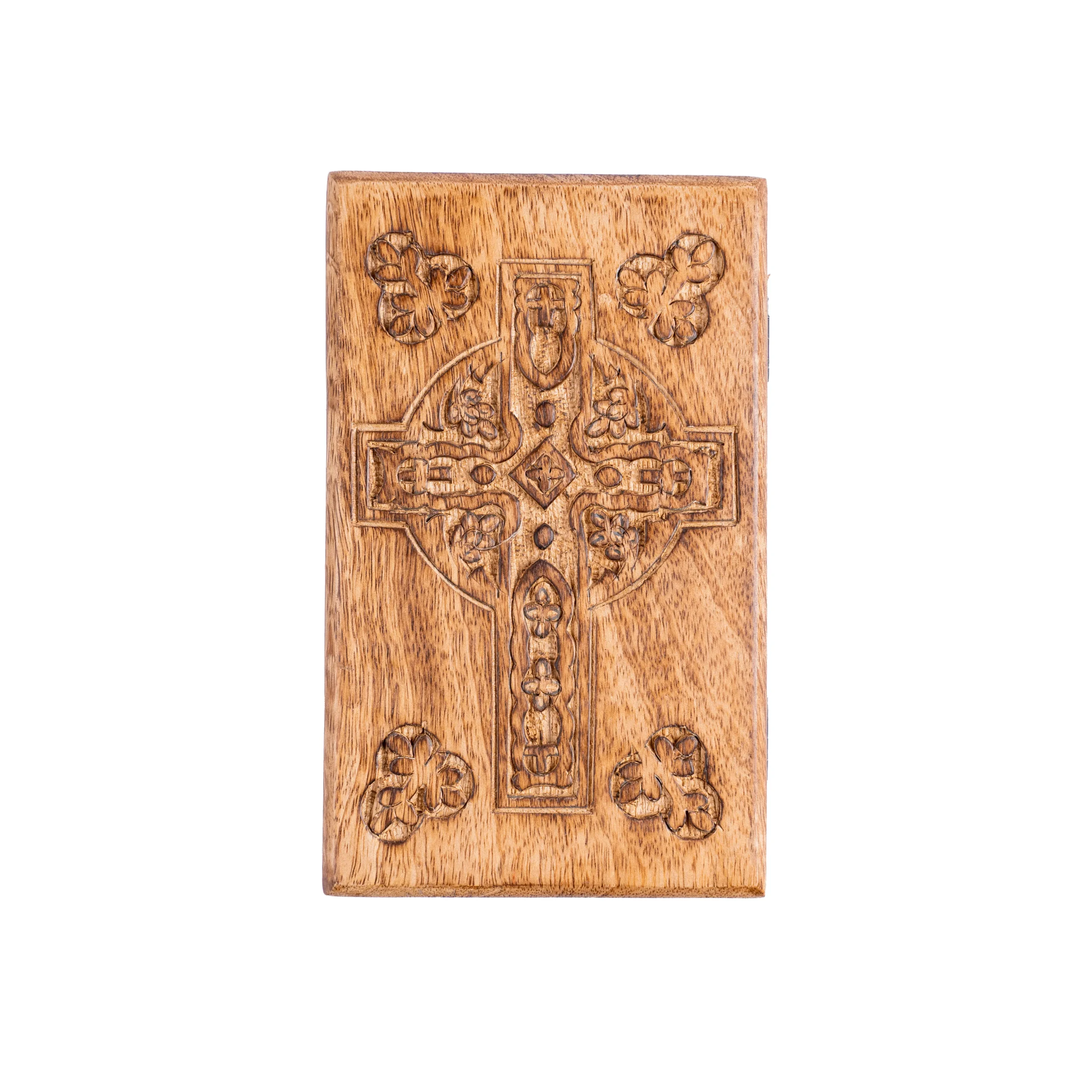 WOODEN STORAGE BOX - CROSS - Image 2