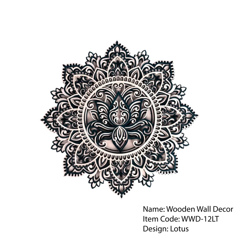 WOODEN WALL DECORE ( LOTUS )