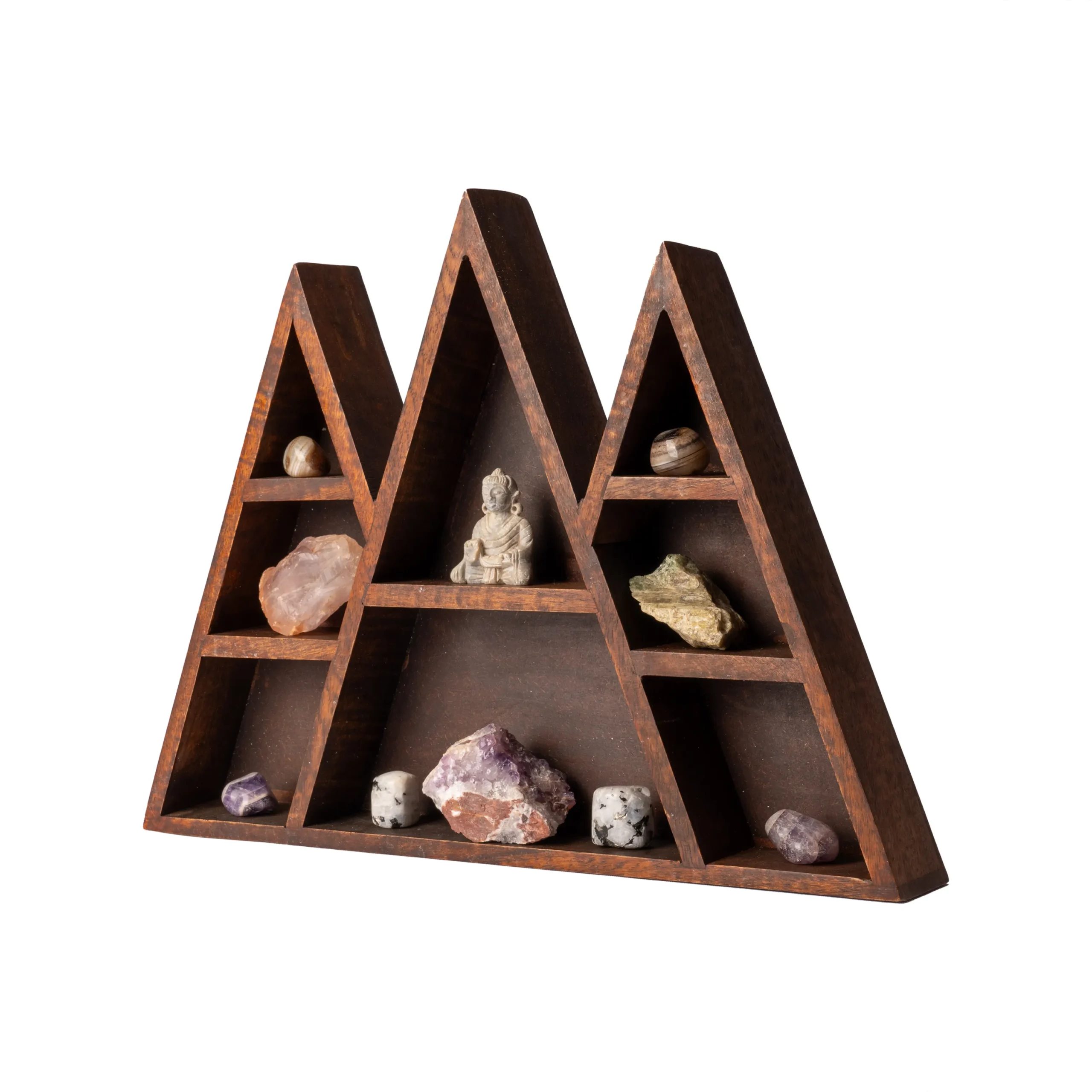 WOODEN WALL RACK ( 3 PEAKS ) - Image 2